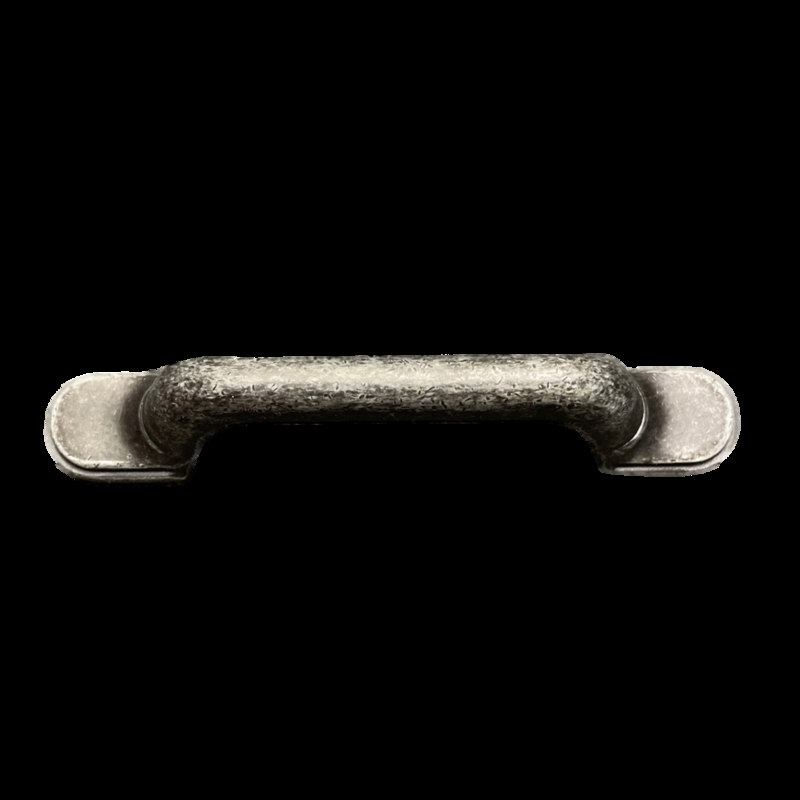 Cabinet Pull, Satin Nickel Bridge, Flared Bases, Transitional