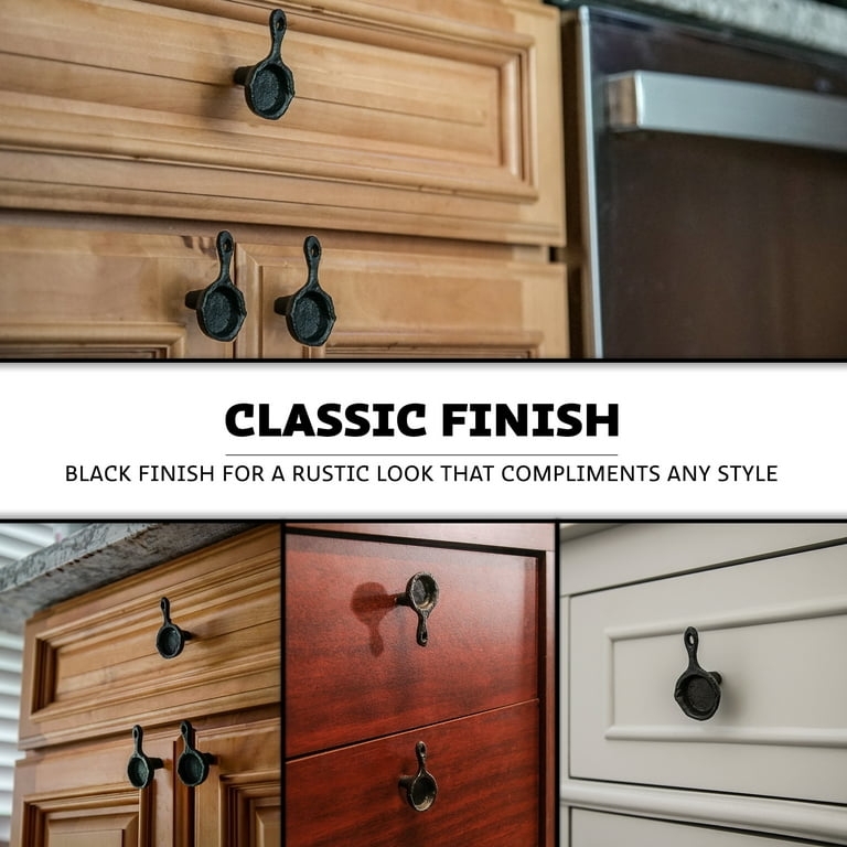 Cabinet Pull Skillet Shape Rustic Cast Iron Hardware
