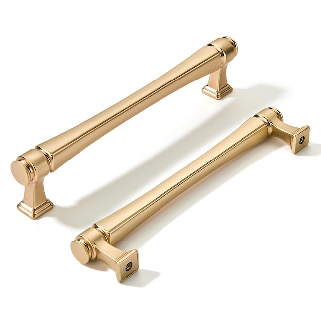 Cabinet Pull T-Bar Silhouette Brushed Gold Minimalist Style