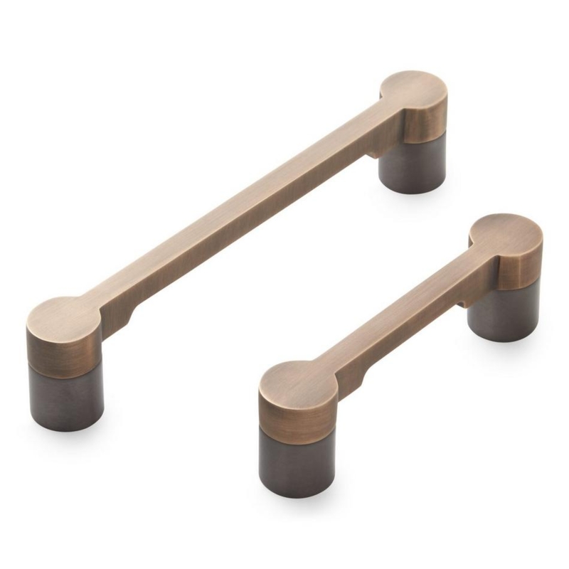 Cabinet Pull Two Tone Gunmetal Antique Copper Industrial Hardware