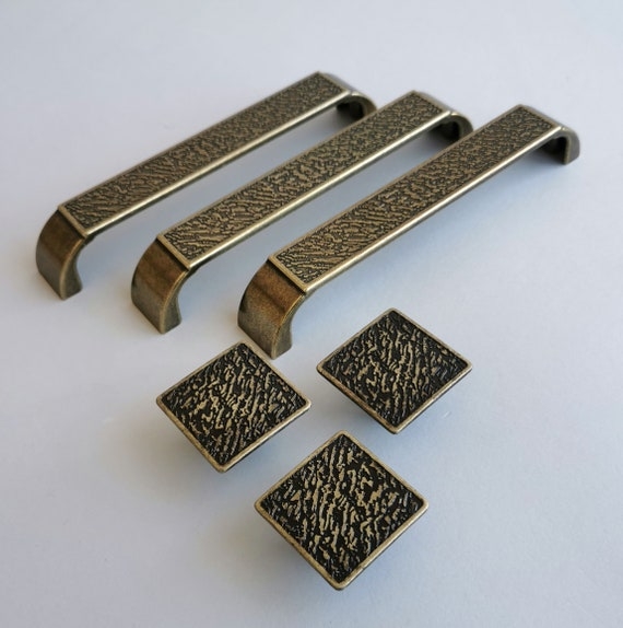 Cabinet Pull Vintage Winged Shape Antique Brass Design