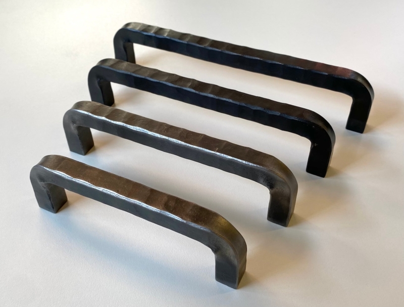 Cabinet Pulls: Hand Forged Hammered Black Metal Handles with Rustic Charm