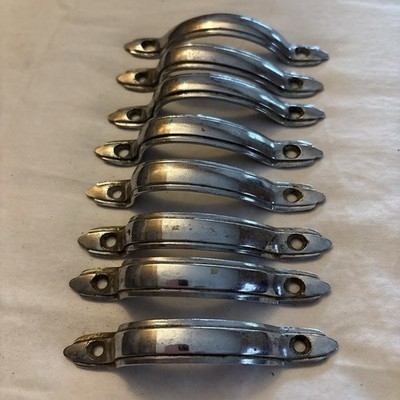 Cabinet Pulls: Polished Chrome Retro Style Recessed Grip Handles