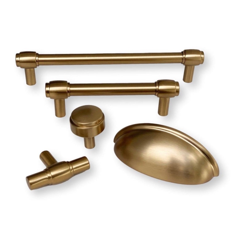 Champagne Bronze Cabinet Pulls for Transitional Kitchens
