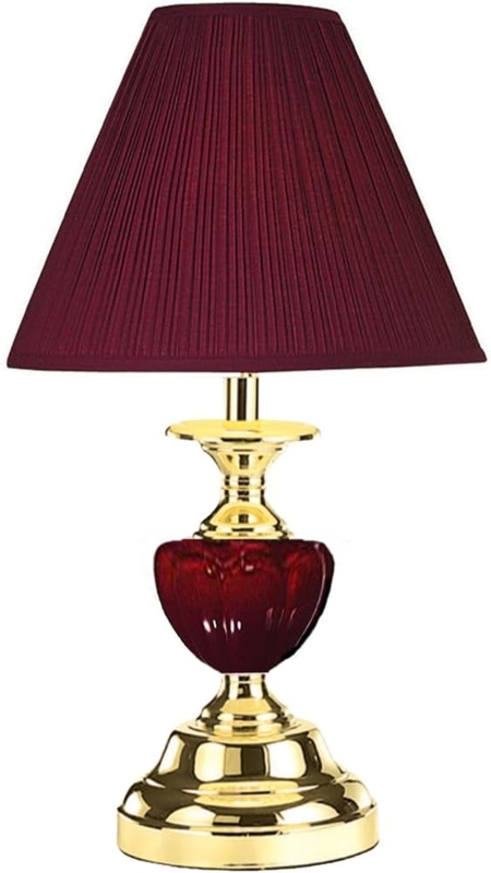 Classic Floral Motif Table Lamp with Porcelain Base and Gold Accents