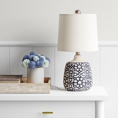 Classic Table Lamp: Speckled Ceramic Bud Shape Base