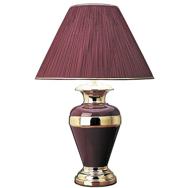 Classic Table Lamp with Glossy Glaze and Bottle Silhouette Base