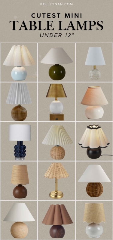 Collection of Budget Friendly Mini Table Lamps with Diverse Textures