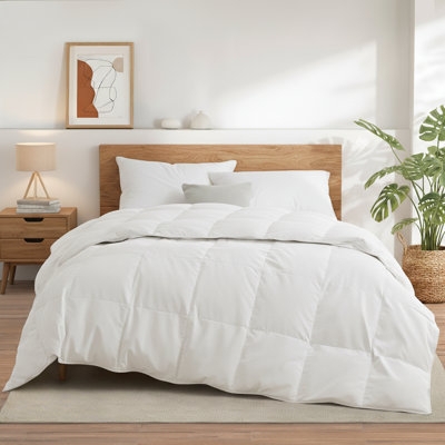 Comforter Baffle Box Stitching Quilted Design High Loft White