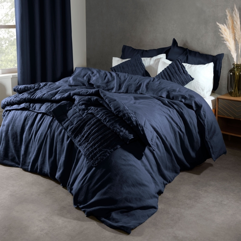 Comforter Cover Linen-Like Texture Button Closure Relaxed