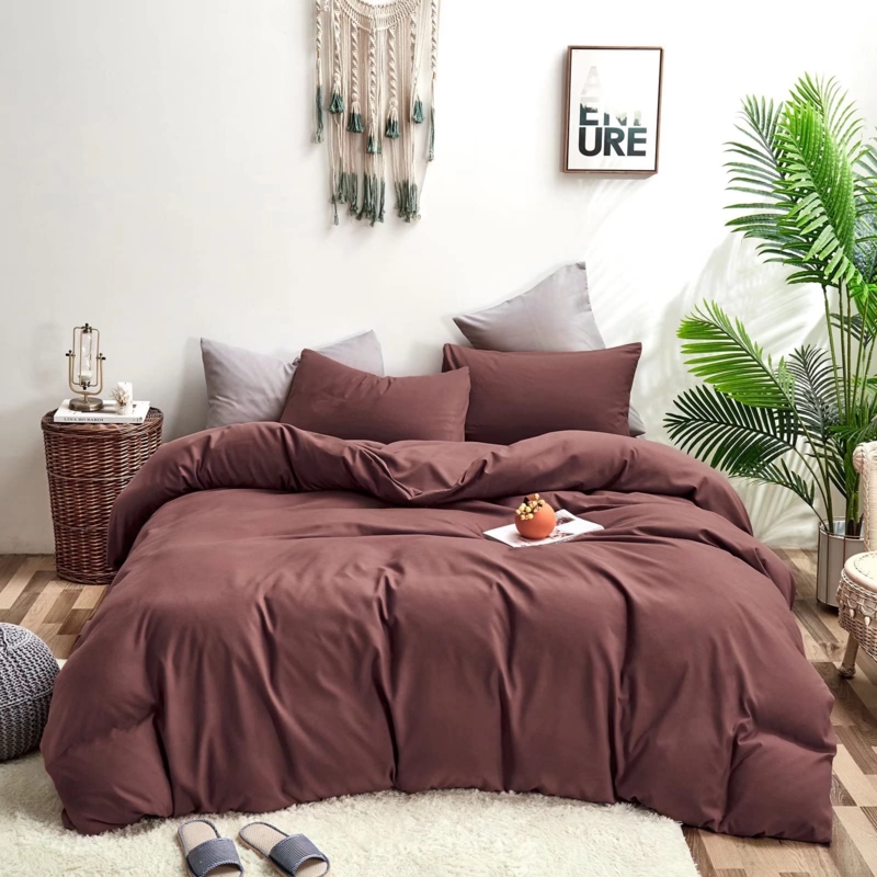 Comforter Set Brick Red Terracotta Earthy Modern Style