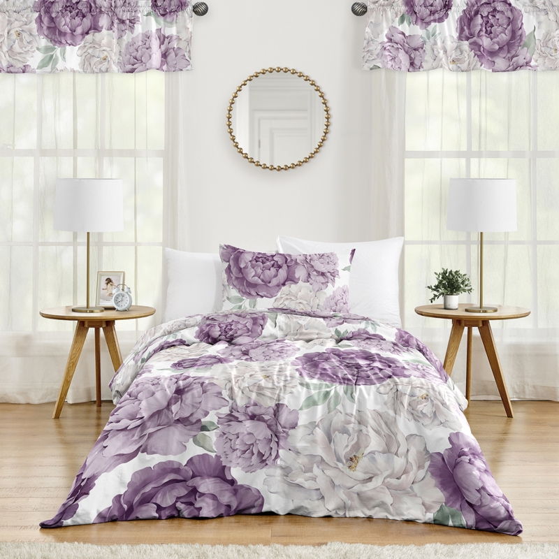 Comforter Set Scrolled Metal Headboard Quilted Top Twin Size