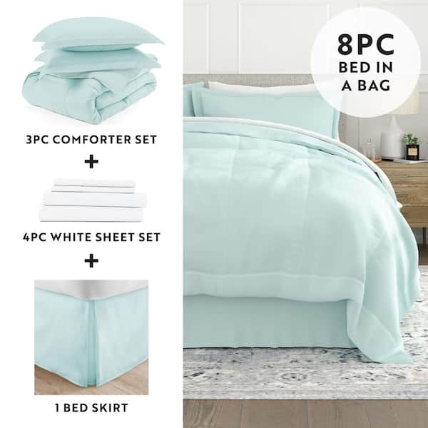 Comforter Set Solid Gray Bedding Matching Shams Transitional