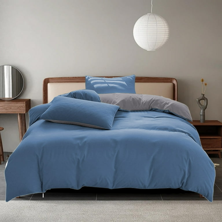 Comforter Set White Teal Contrast Border Diamond Quilted