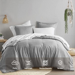 Comforter Set with Pintuck Pleating: Navy Blue Farmhouse Bedding Sets