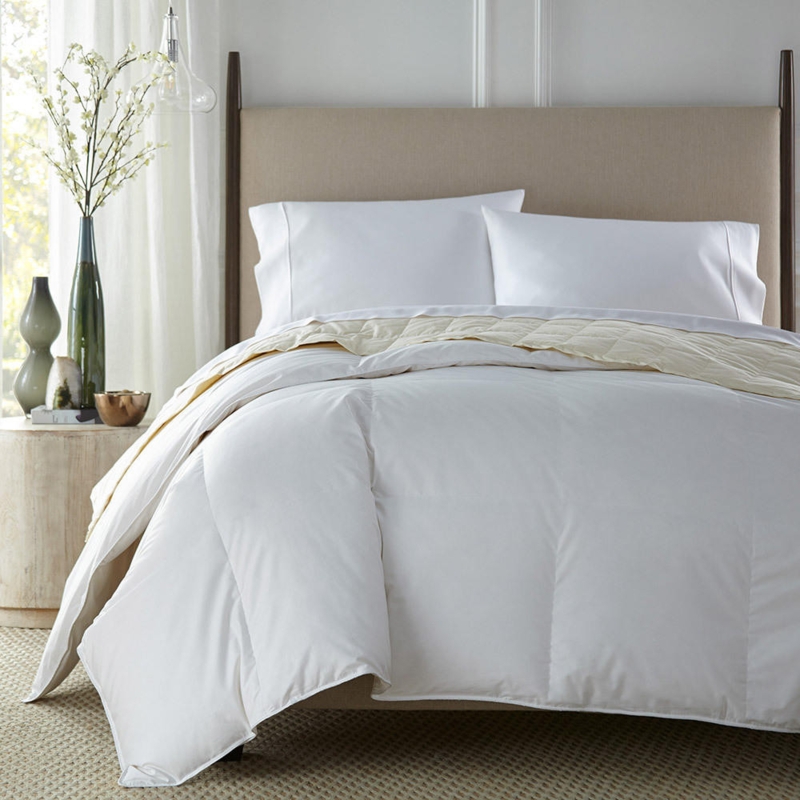 Comforter White Box Stitch Quilted Construction Classic Bedding