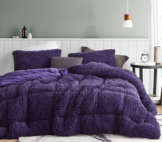 Comforter with Berber Pile & Plush Texture. Plush Berber Fleece Comforter.