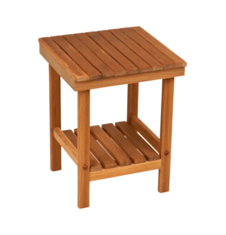 Compact Shower Bench with Slatted Seat and Non-Slip Feet