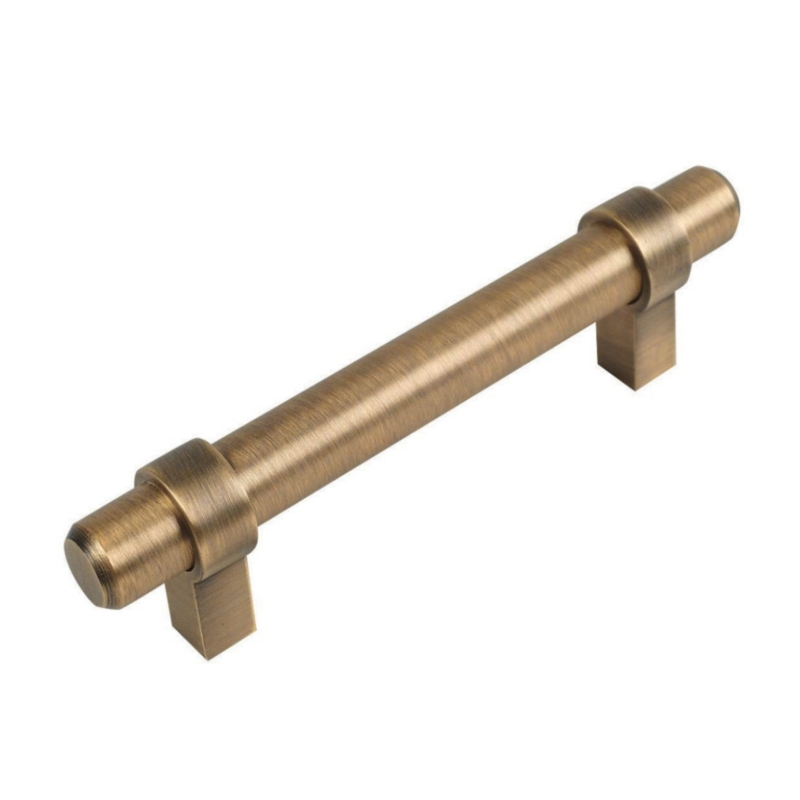 Contemporary Euro Style Brushed Antique Brass Bar Pulls