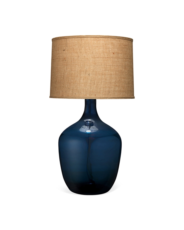 Contemporary Extra Tall Table Lamp Plum Glass Base Bubbled Texture