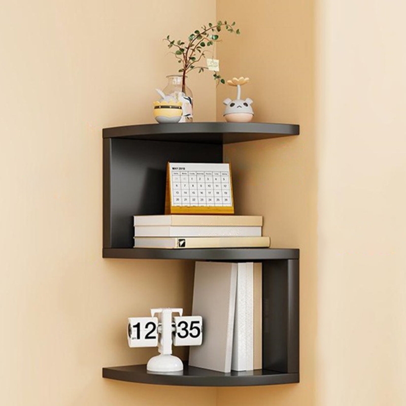 Corner Shelf Three Tier White Floating Compact Design Modern Minimalist