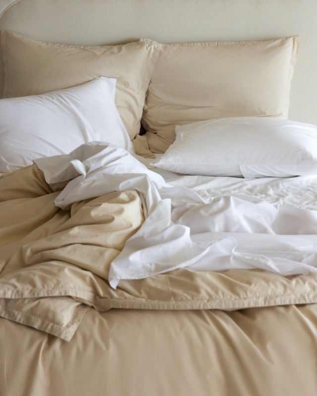 Crisp White Percale Pillowcases with Smooth Matte Finish