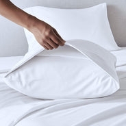 Crisp White Pillowcase Set Smooth Matte Finish Minimal