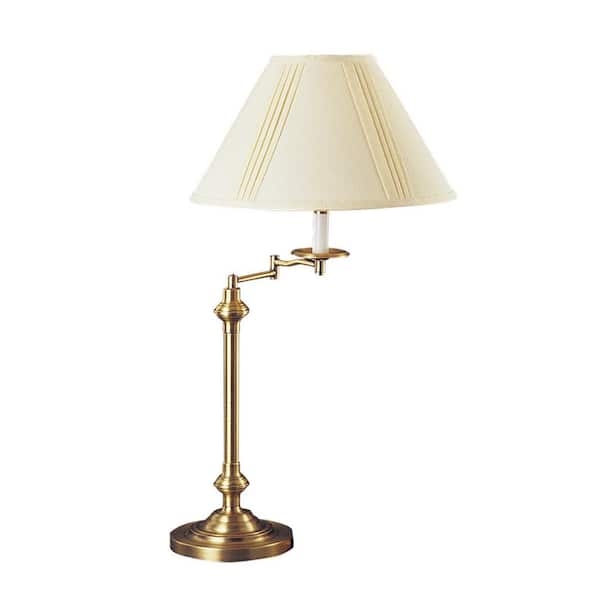 Desk Lamp Antique Brass Swing Arm Traditional Style