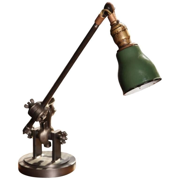 Desk Lamp Industrial Articulated Arm Weathered Black Task Lighting