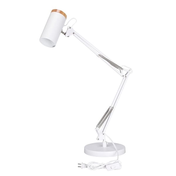 Desk Lamp LED Swing Arm White Touch Controls Integrated USB Port