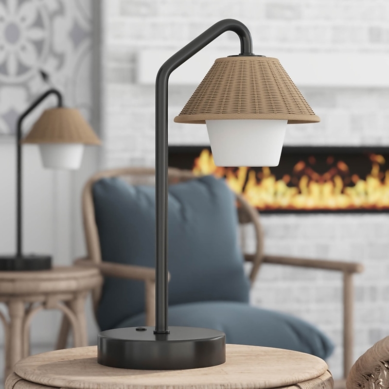 Desk Lamp Matte Black Adjustable Head Slim Profile Integrated LED Task