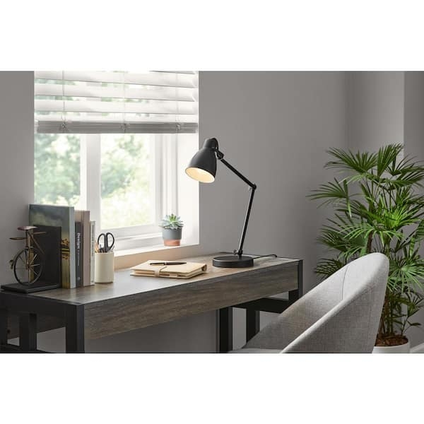 Desk Lamp Spring Loaded Circular Base Modern Task Light