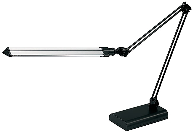 Desk Lamp Two Tone Finish Brushed Metal Adjustable Task Light