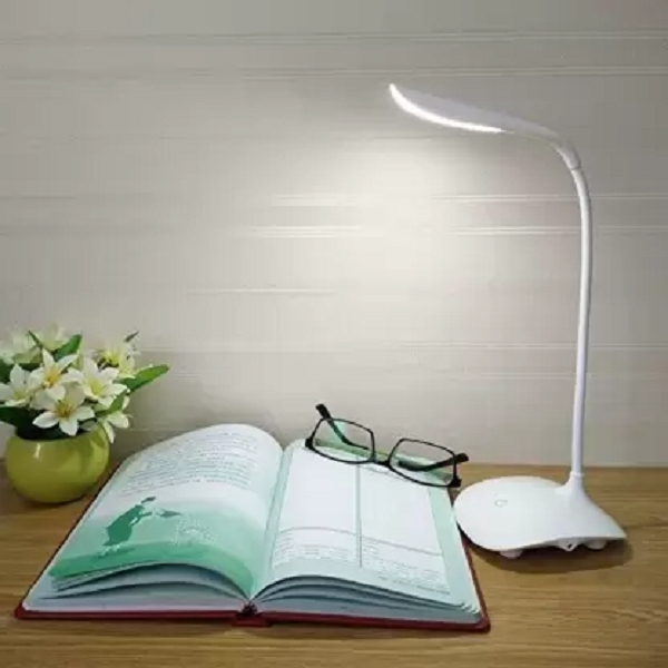 Desk Lamp White Ring Light Head Flexible Gooseneck Touch Control