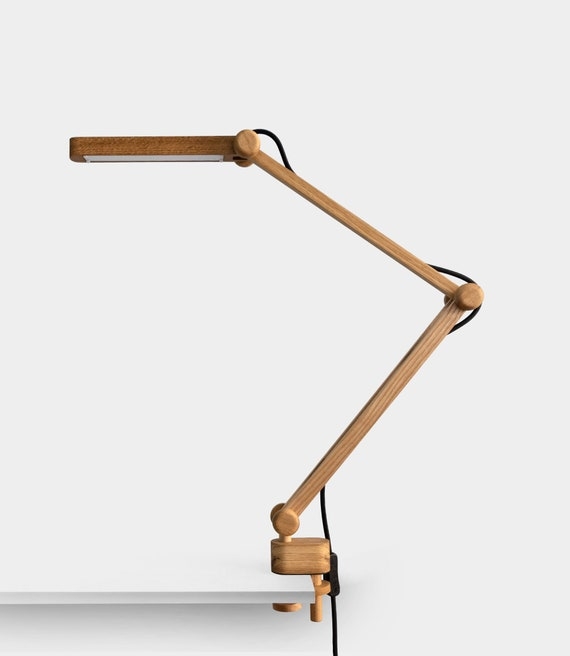 Desk Lamp Wood Construction Integrated LED Scandinavian Task Light