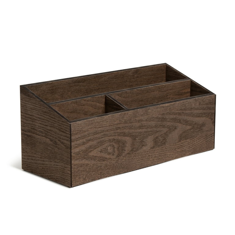 Desk Organizer with Three Tiered Slots and Base Drawer