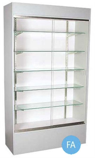 Display Case Maple Wall Unit Sliding Glass Doors (50 chars)