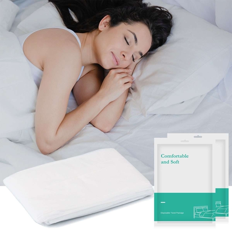 Disposable Bed Sheet Set White Breathable Hotel Grade Linen