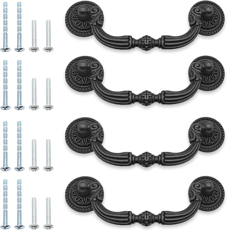 Drawer Pull Antique Black French Provincial Bail Handle