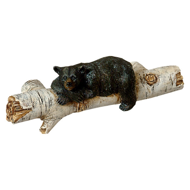 Drawer Pull Bear Shape Dark Bronze Sculpted Fur