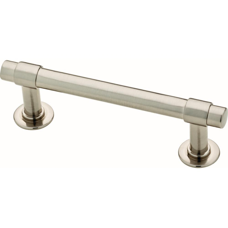 Drawer Pull Knurled Texture Satin Nickel Finish Industrial Chic