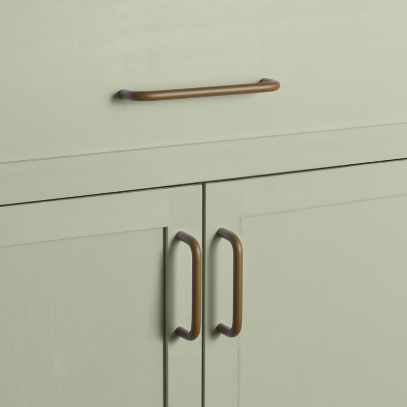 Drawer Pull Olive Green Matte Finish Shaker Hardware