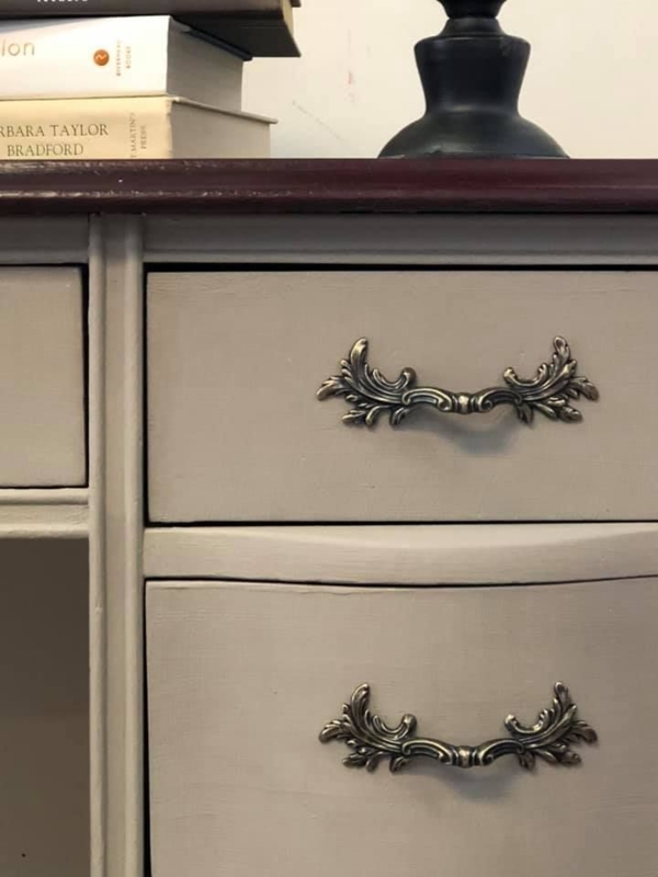 Drawer Pull Ornate Rococo Style Antique Brass Finish