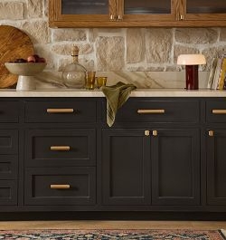 Drawer Pull: White Bronze Cup Drawer Pull with Exposed Front Screws.