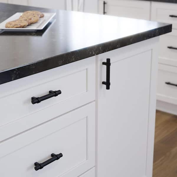 Drawer Pull: Wrapped Bar Design Handle for Transitional Cabinets, Matte