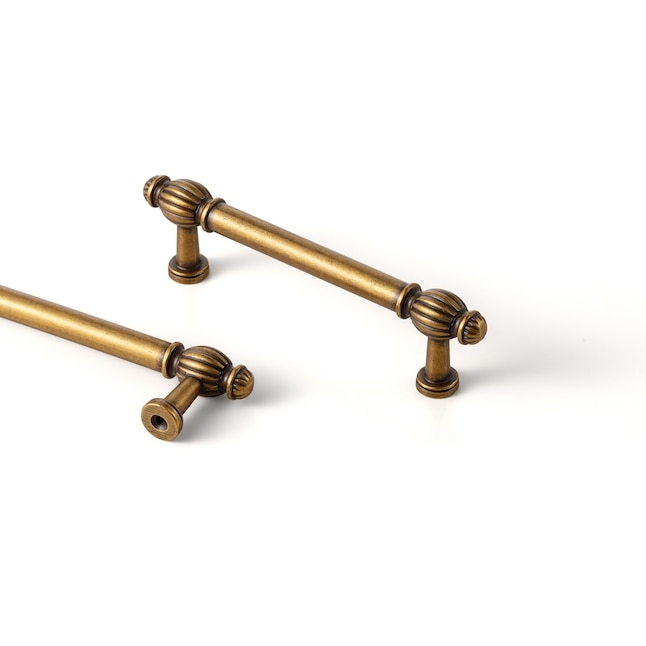 Drawer Pulls Antique Brass Bamboo Textured Organic