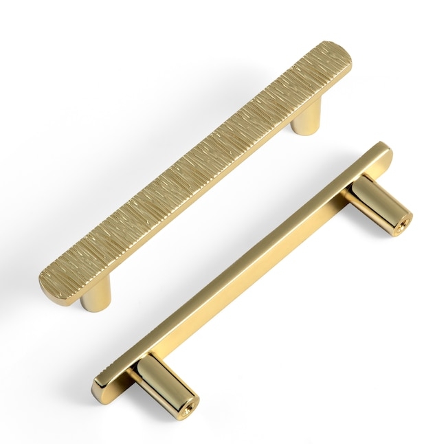 Drawer Pulls Polished Gold Knurled Industrial Hardware