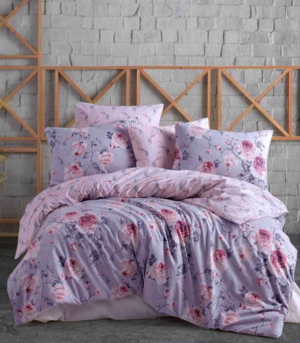 Dusty Pink Bedding Set: Circular Tufted Pattern, Romantic Bedroom Decor
