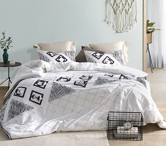 Duvet Cover Blowout Texture Navy Tufting Textured Navy And White