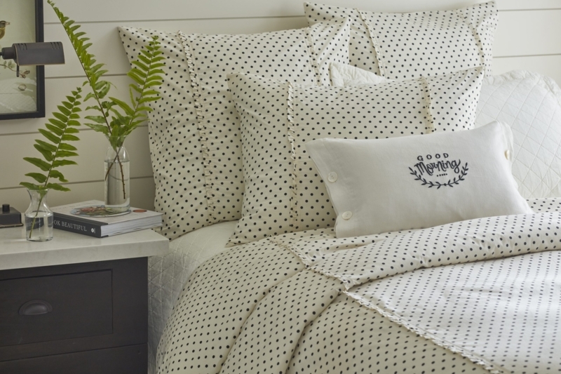 Duvet Cover High Contrast Pattern Black Cotton Like Bedding